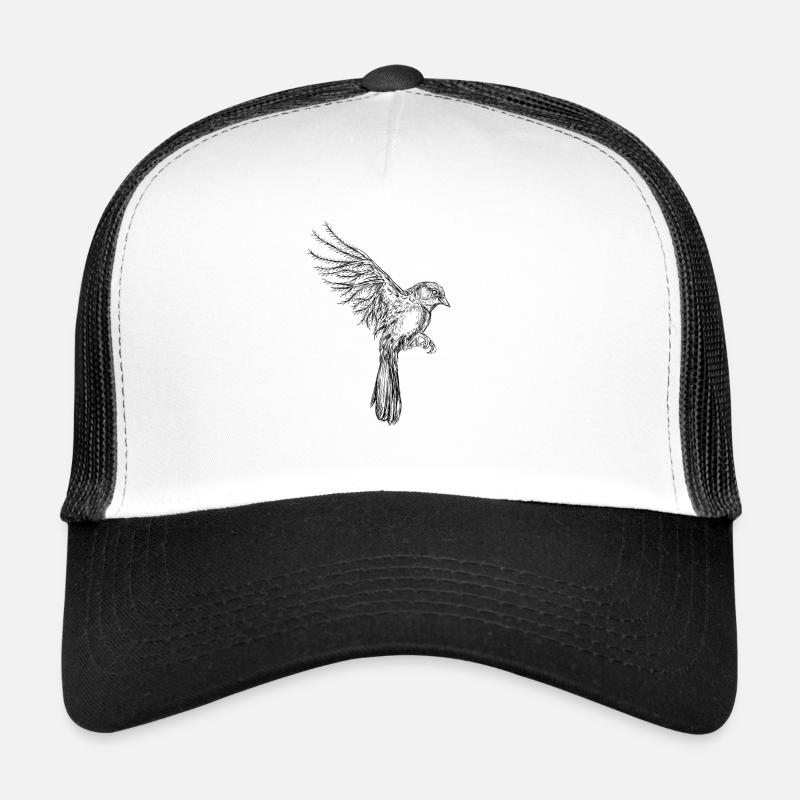 Spatz und Wald - Trucker Cap - Weiß/Schwarz