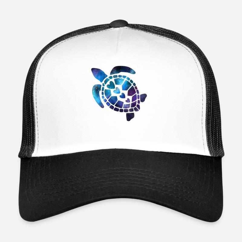 Sea Turtle in Space - Trucker Cap - white/black
