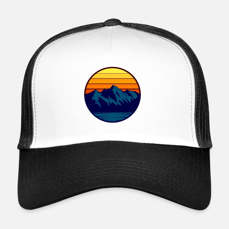 Landschaften - Trucker Cap - Weiß/Schwarz
