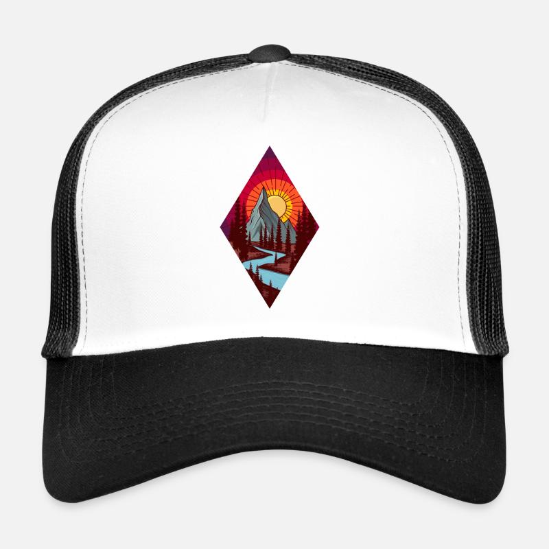 landscapes - Trucker Cap - white/black
