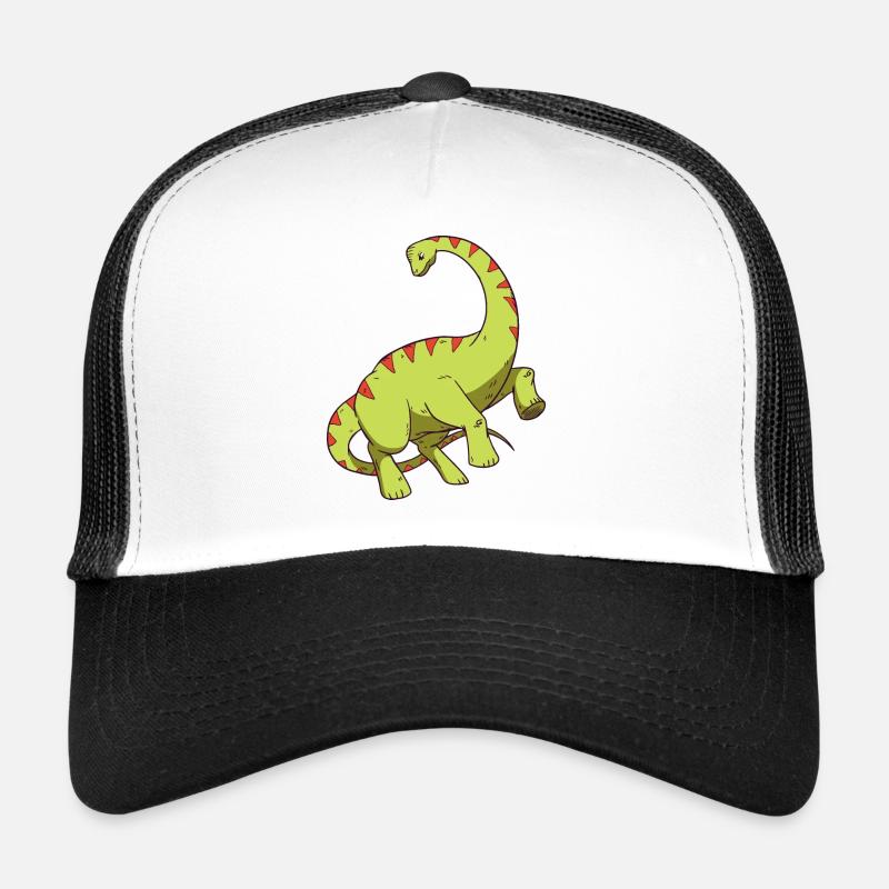 Apatosaurus Langhals Dinosaurier - Trucker Cap - Weiß/Schwarz