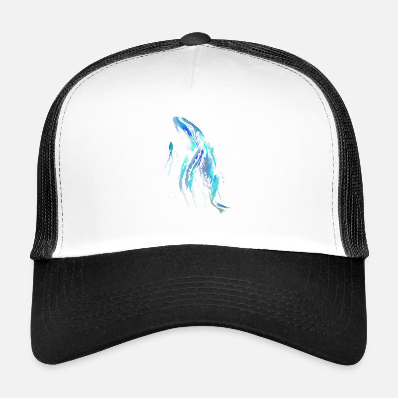 Taucher Buckelwal Tauchen Wal Scuba Diving - Trucker Cap - Weiß/Schwarz