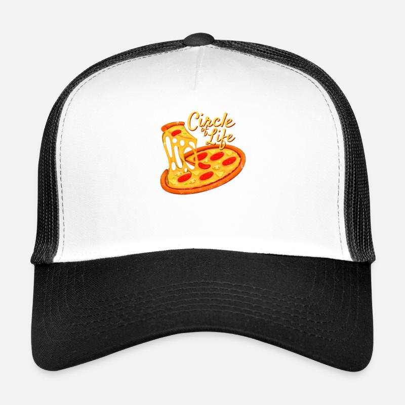 pizza - Casquette trucker  - blanc/noir