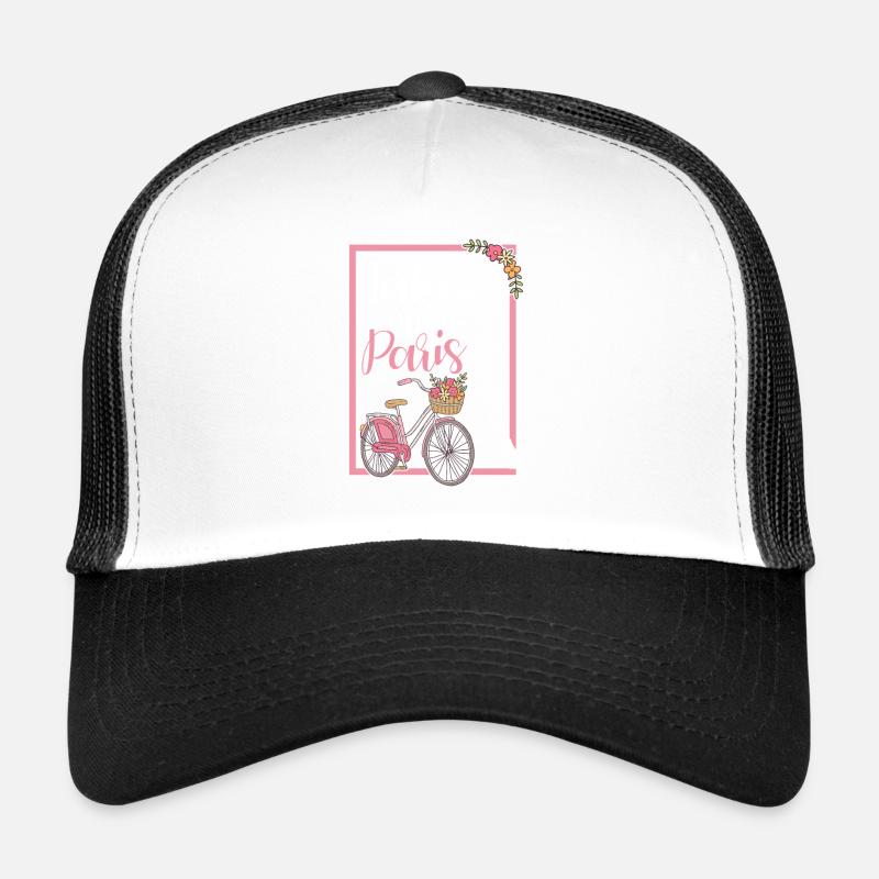 Paris - Trucker Cap - Weiß/Schwarz