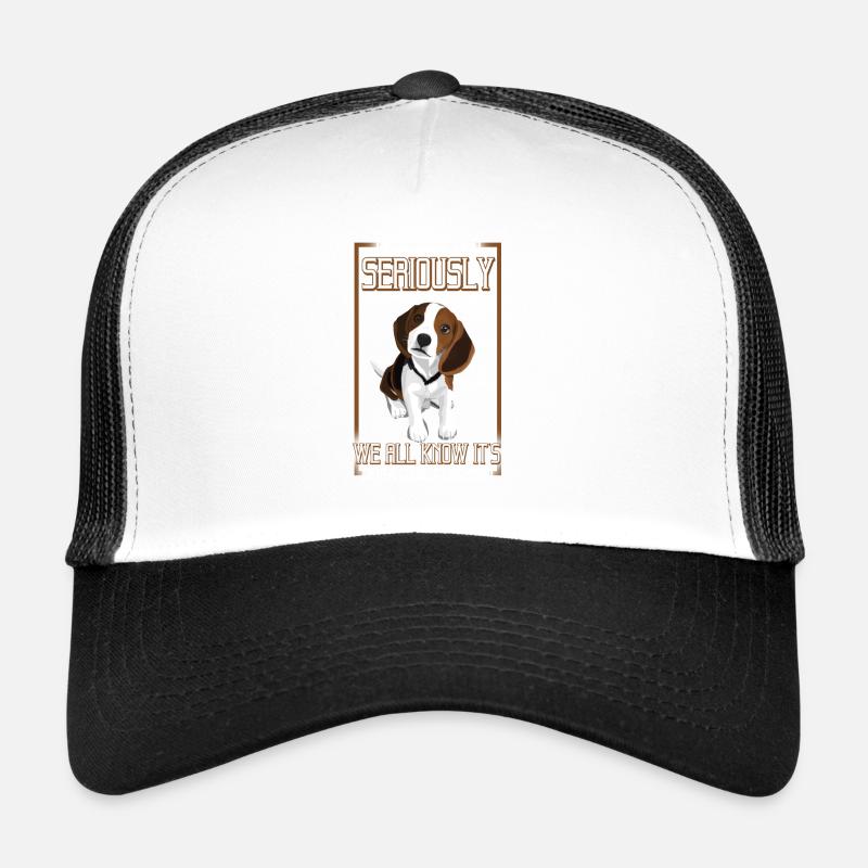 beagle - Casquette trucker  - blanc/noir