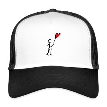 Love Balloon - Trucker Cap - white/black - Front