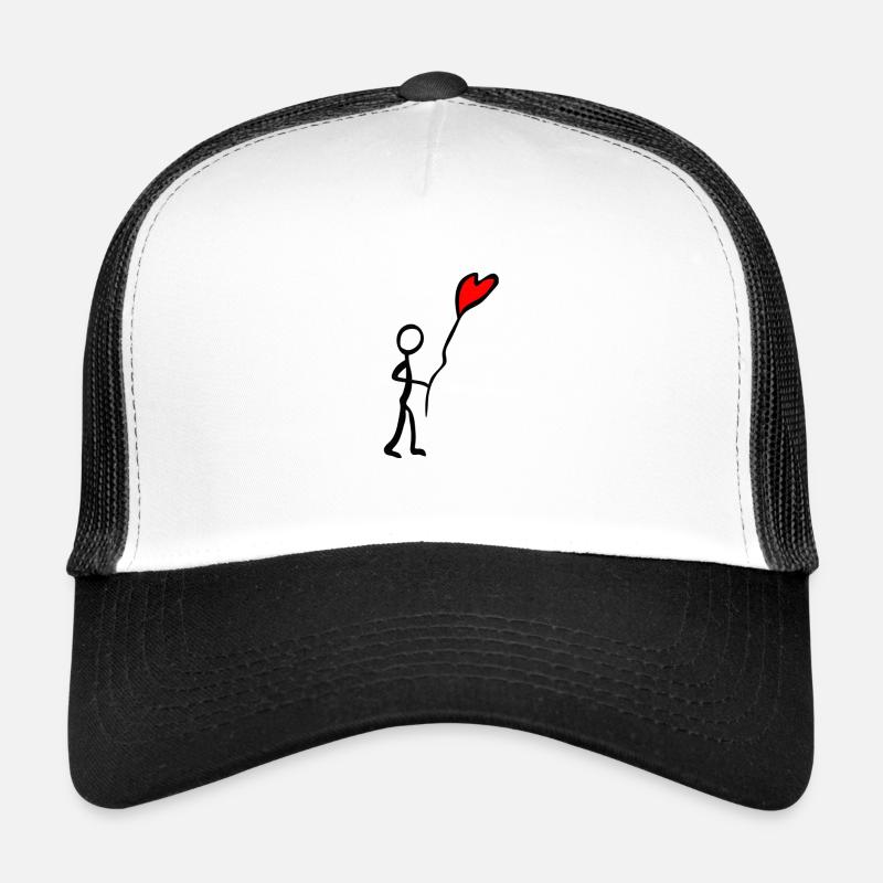 Love Balloon - Trucker Cap - Weiß/Schwarz