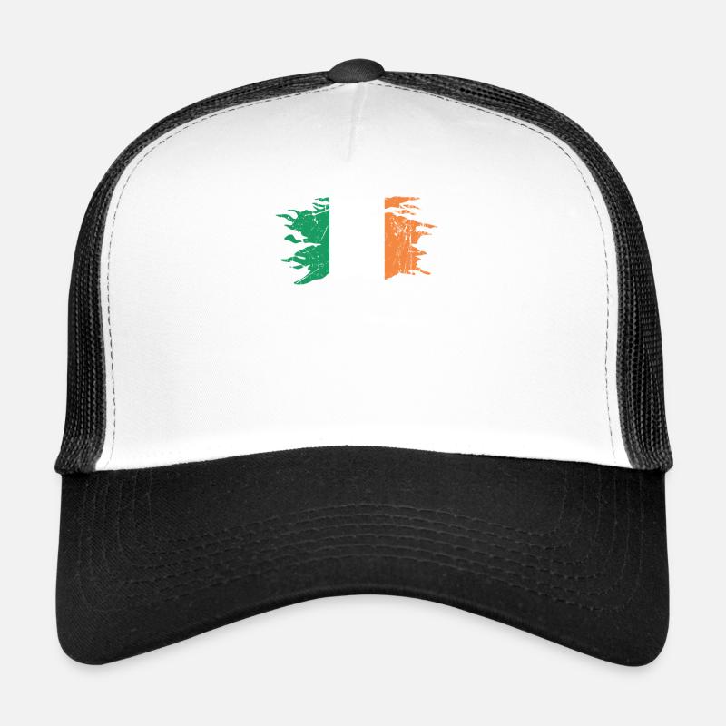 Irlande - Casquette trucker  - blanc/noir