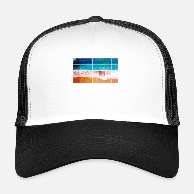 Mallorca - Trucker Cap - Weiß/Schwarz