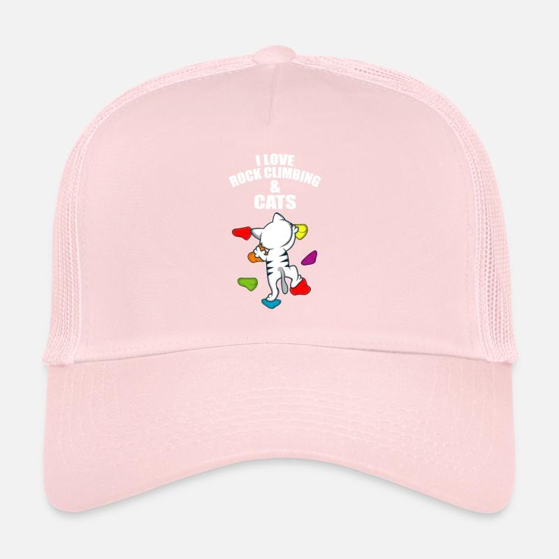 J'adore l'escalade et les chats grimpeur et chat Casquette trucker 