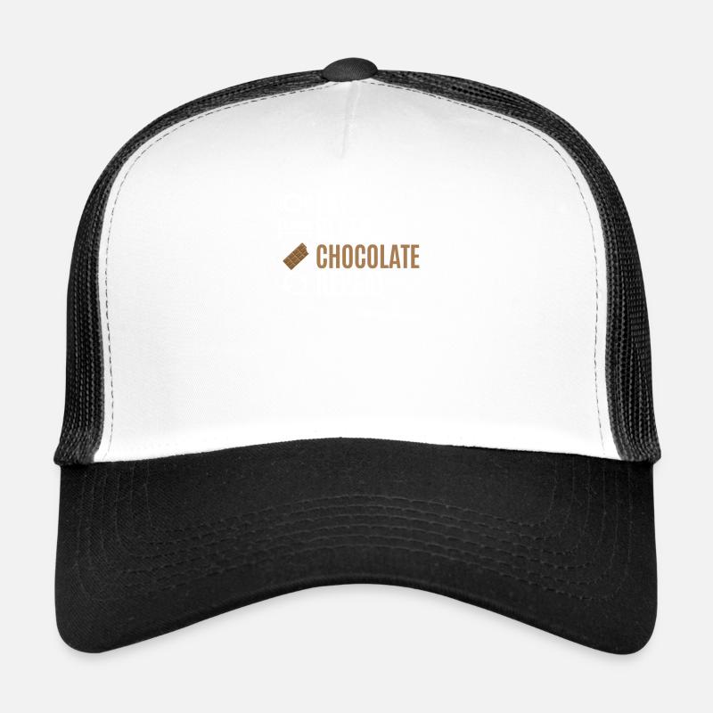 chocolat - Casquette trucker  - blanc/noir