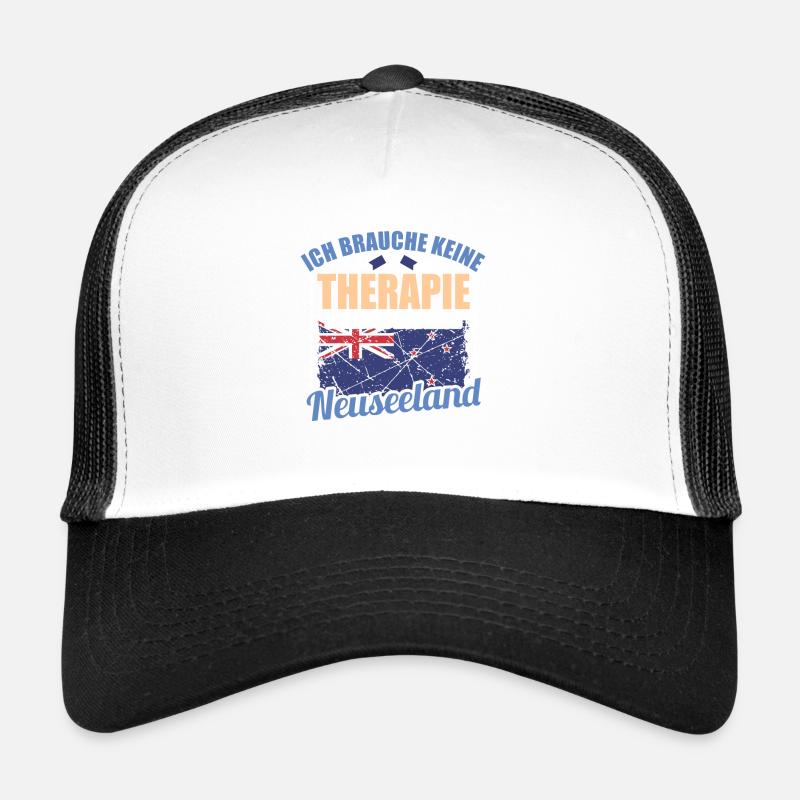 Neuseeland - Trucker Cap - Weiß/Schwarz