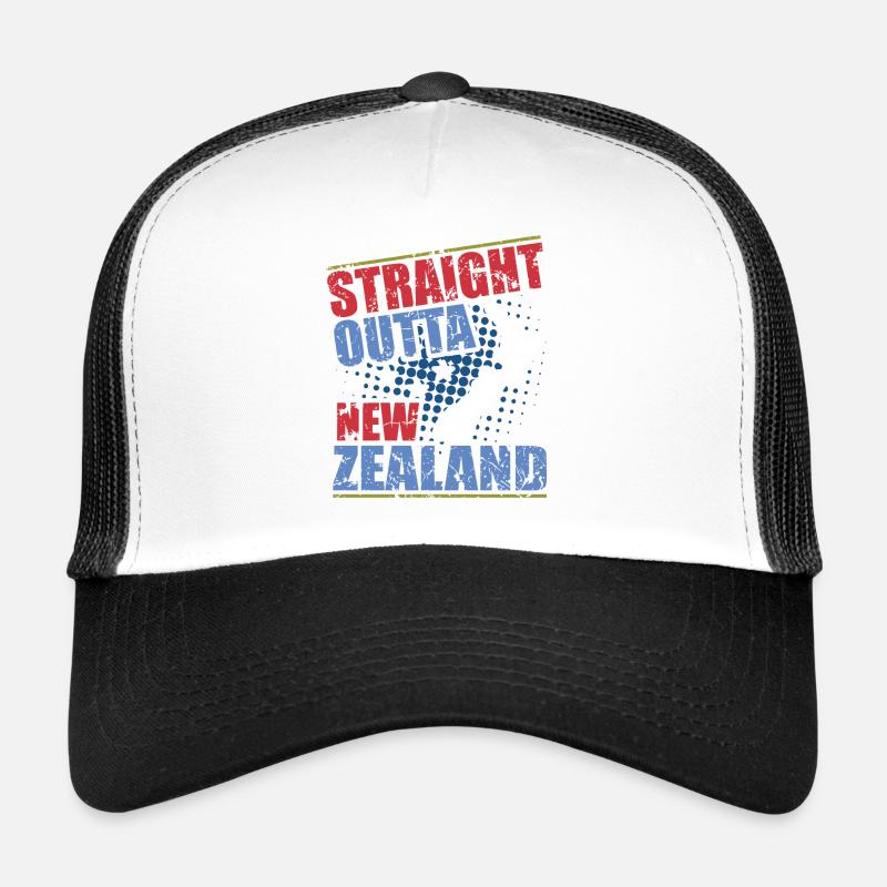Neuseeland - Trucker Cap - Weiß/Schwarz