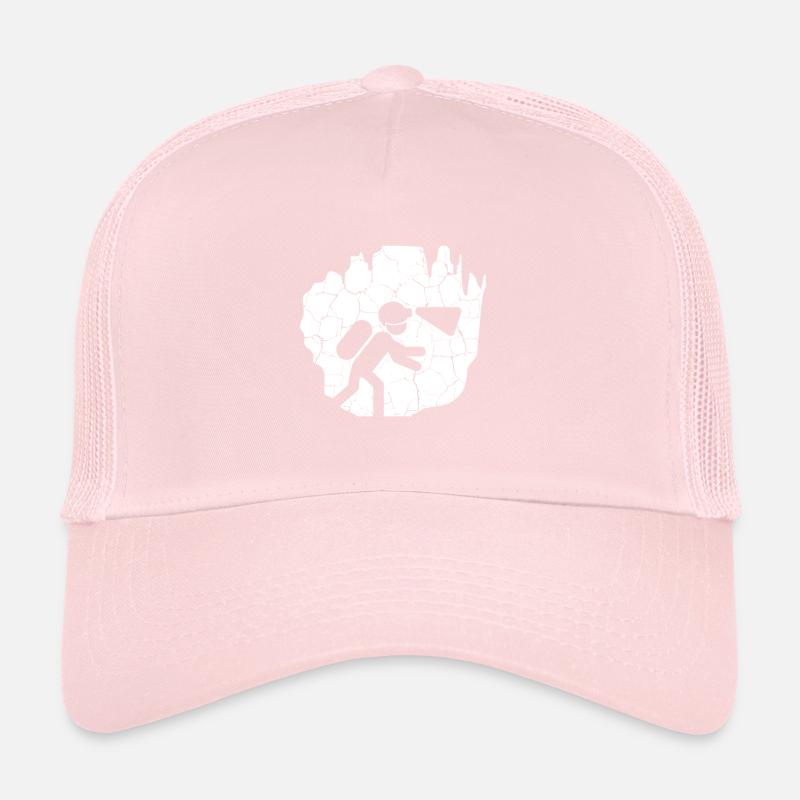 Spelunking Cave Explorer and nature lover Gesche Trucker Cap