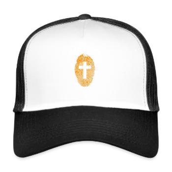 Jesus - Trucker Cap - Weiß/Schwarz - Vorne