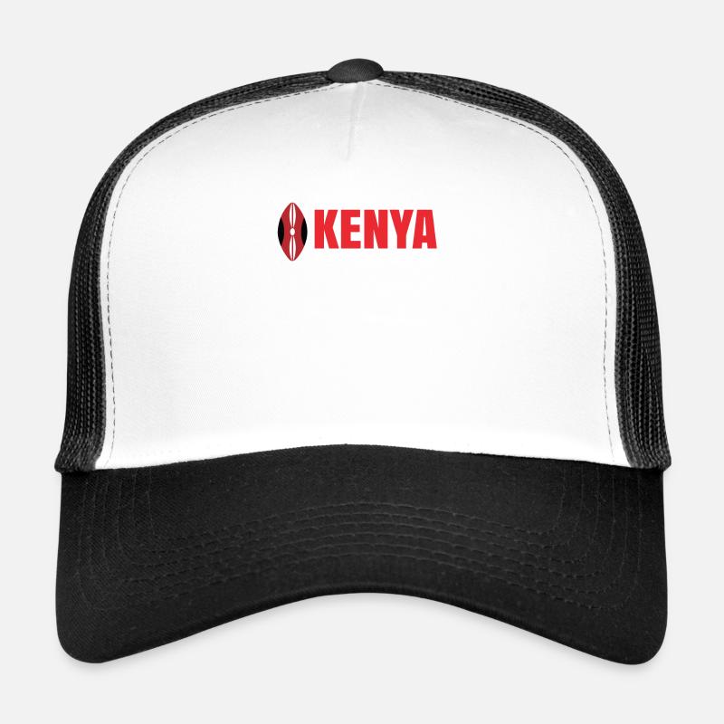 Kenia - Trucker Cap - Weiß/Schwarz