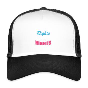 Frauenrechte sind Menschenrechte Geschenk - Trucker Cap - Weiß/Schwarz - Vorne