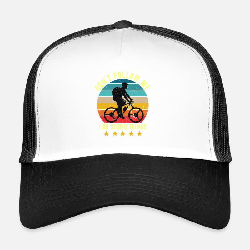 Fahrrad - Trucker Cap - Weiß/Schwarz