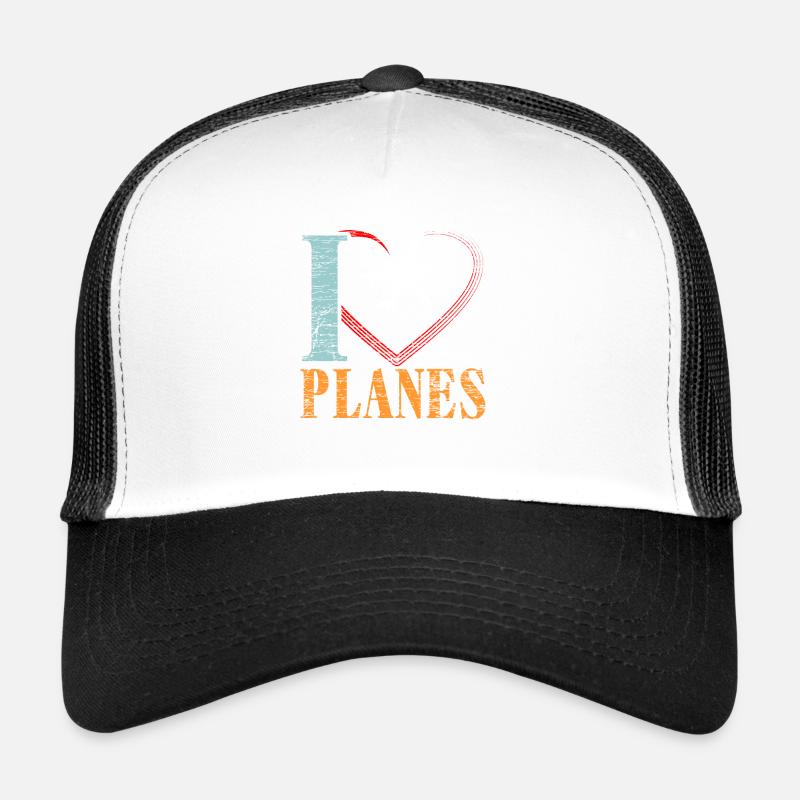 plane - Trucker Cap - white/black
