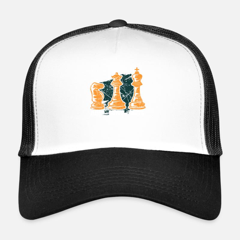 Schach - Trucker Cap - Weiß/Schwarz