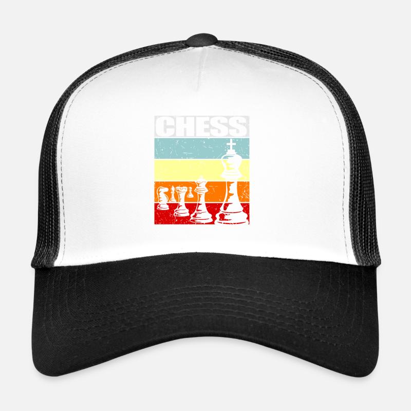 Echecs - Casquette trucker  - blanc/noir