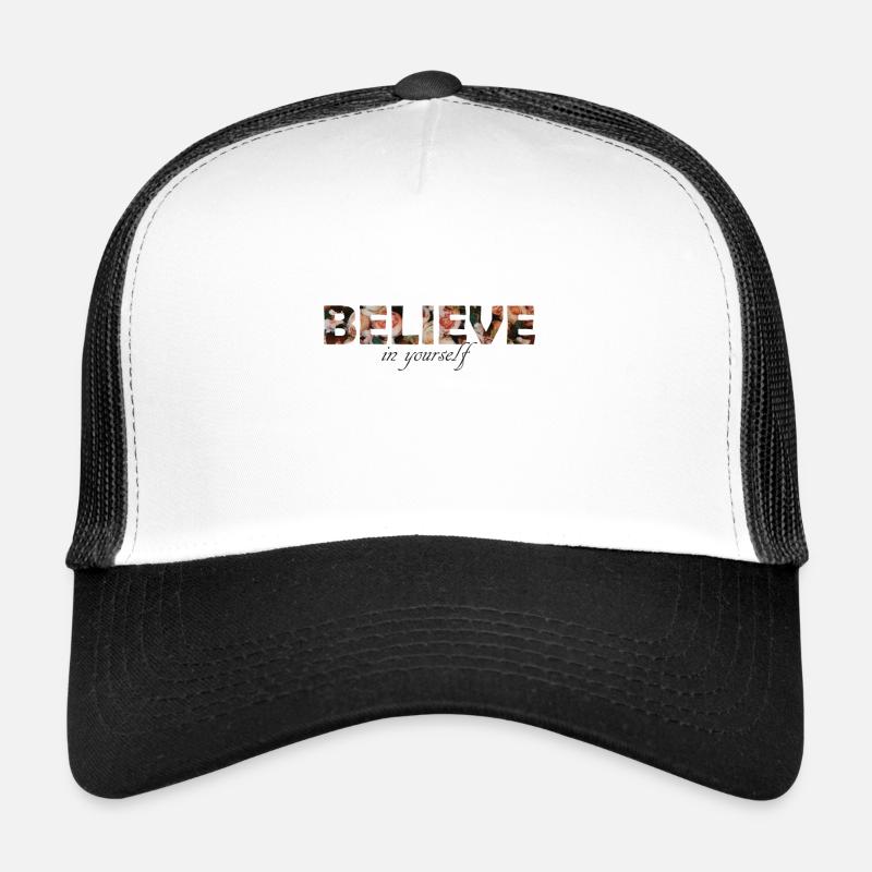 Croyez en vous-même Croyez en vous-même - Casquette trucker  - blanc/noir