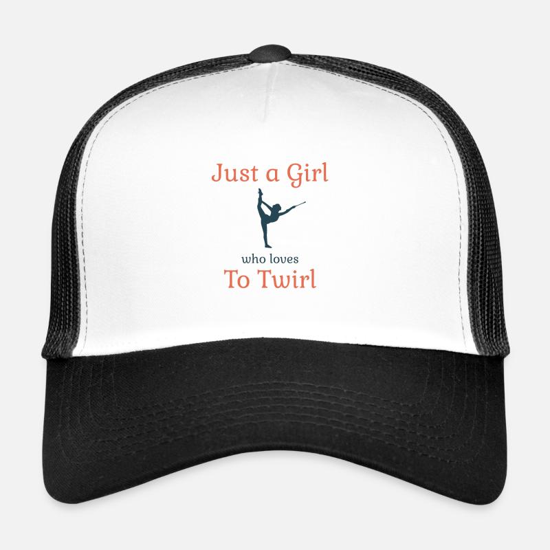 Baton Twirling Dancing Gymnast Gift - Trucker Cap - white/black