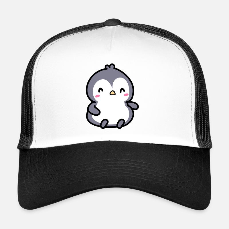 cute little penguin cute summer sit idea - Trucker Cap - white/black