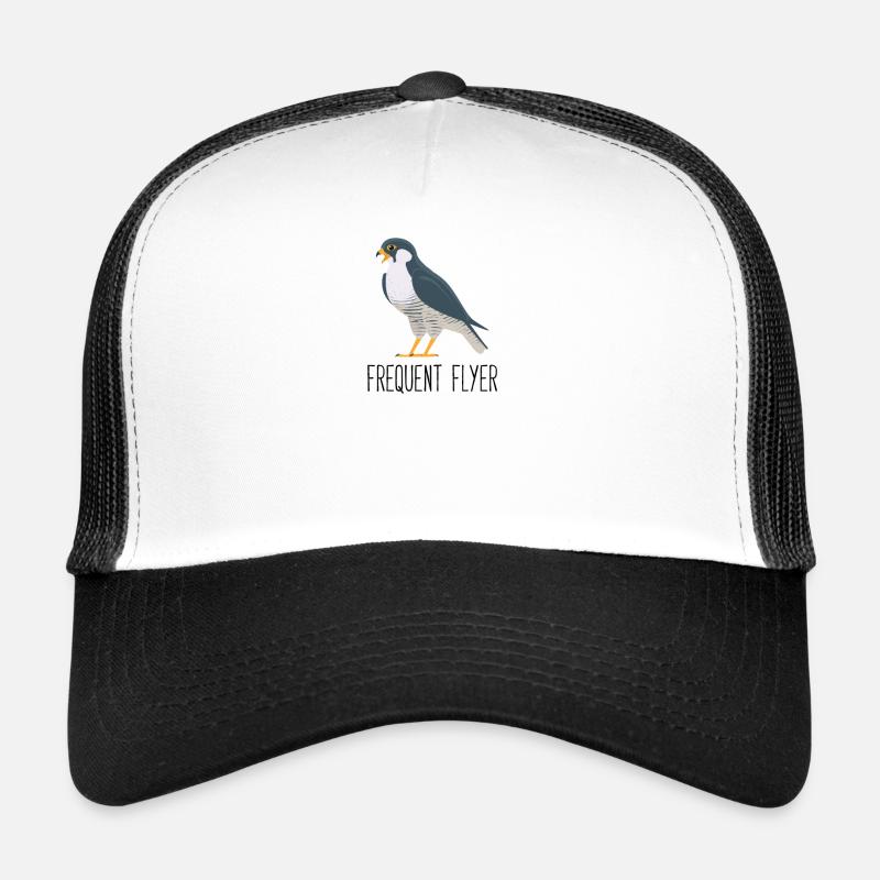 Funny Peregrine Falcon Birder Gift - Trucker Cap - white/black