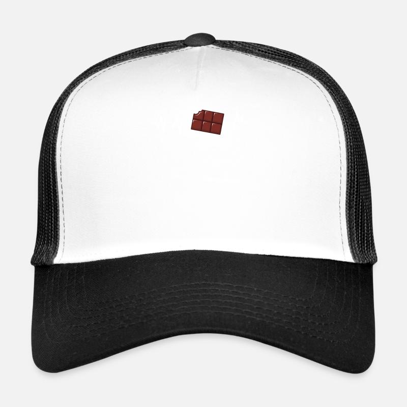 Chocolat - Casquette trucker  - blanc/noir