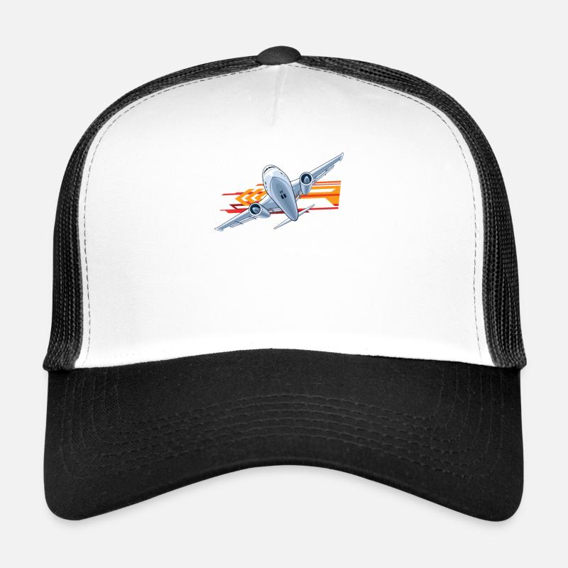 plane - Trucker Cap - white/black