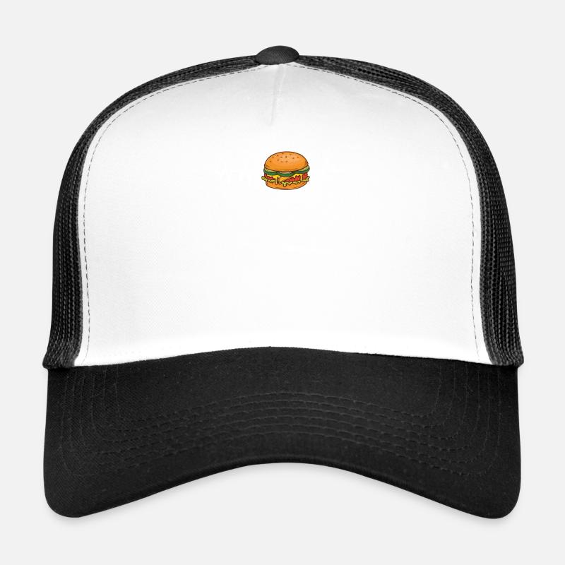 Hamburger Burger - Casquette trucker  - blanc/noir