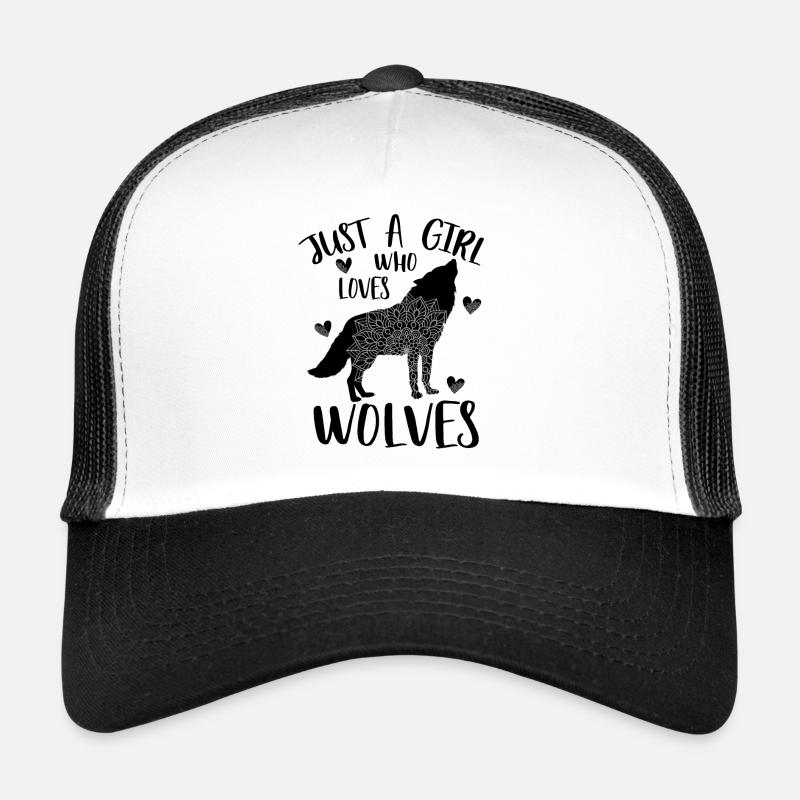 Nur ein Mädchen, das Wölfe liebt Trucker Cap