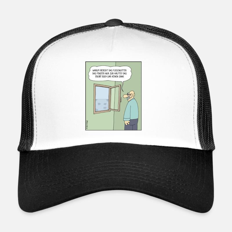 4199 Fly screen half mask nose dud cartoon Trucker Cap