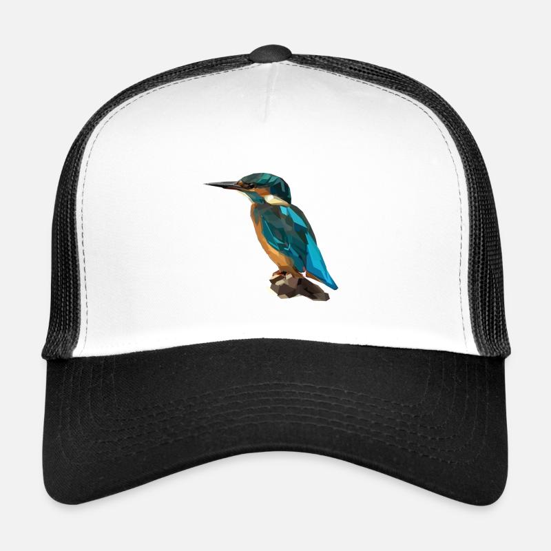 Kingfisher bird design polygonal art Trucker Cap