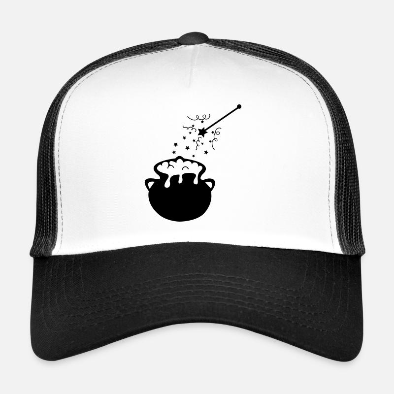 zauberstab kessel - Trucker Cap - Weiß/Schwarz