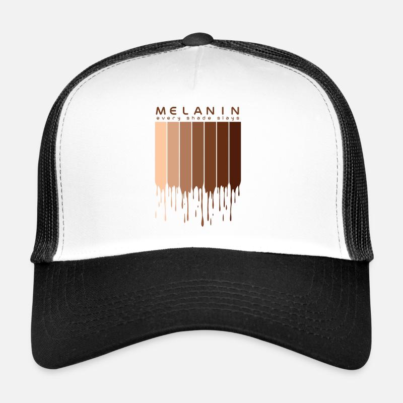 Melanin Jeder Schatten tötet - Trucker Cap - Weiß/Schwarz