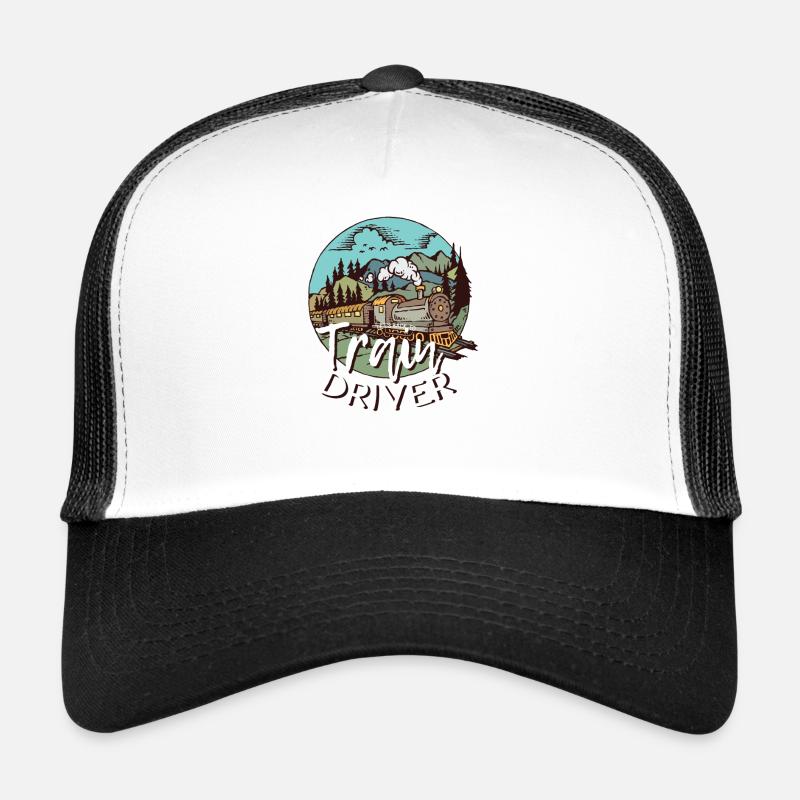train - Casquette trucker - blanc/noir