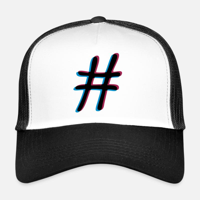 3D Effekt Hashtag Trucker Cap