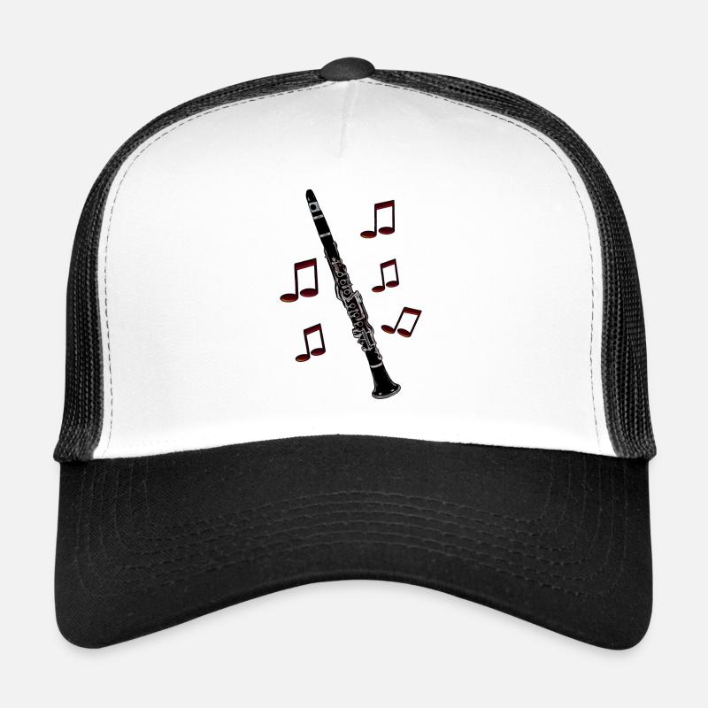 Clarinet notes red - Trucker Cap - white/black