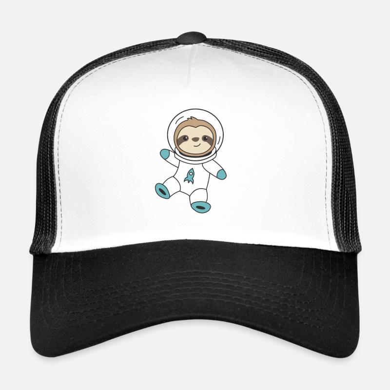 Sloth flies in space as astronaut rocket Trucker Cap