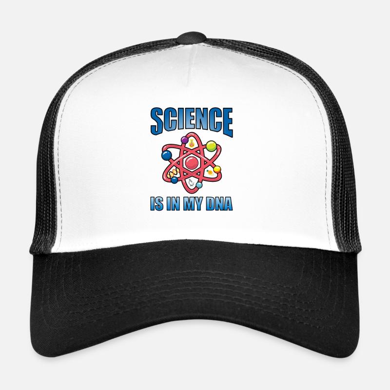 La science est dans mon ADN pour biochimistes - Casquette trucker  - blanc/noir