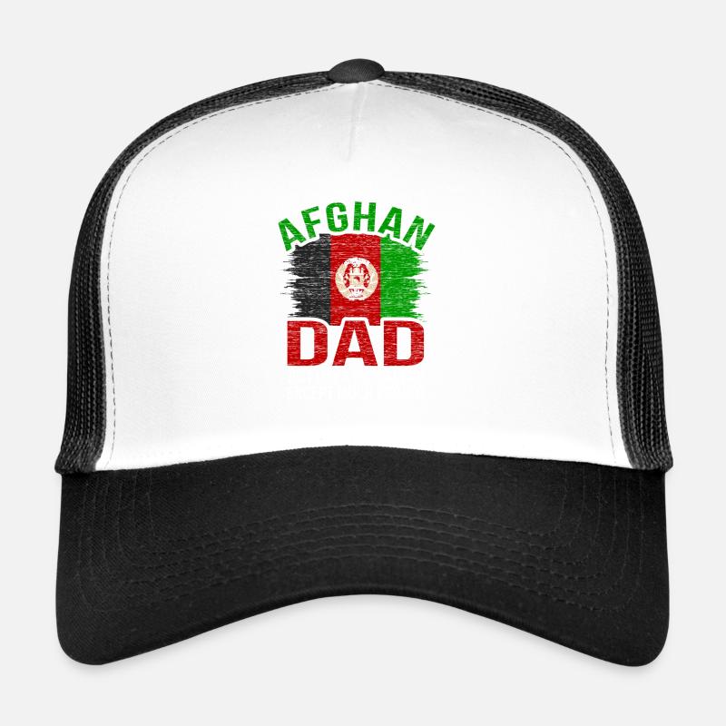 Afghanistan Asien Geschenkidee - Trucker Cap - Weiß/Schwarz