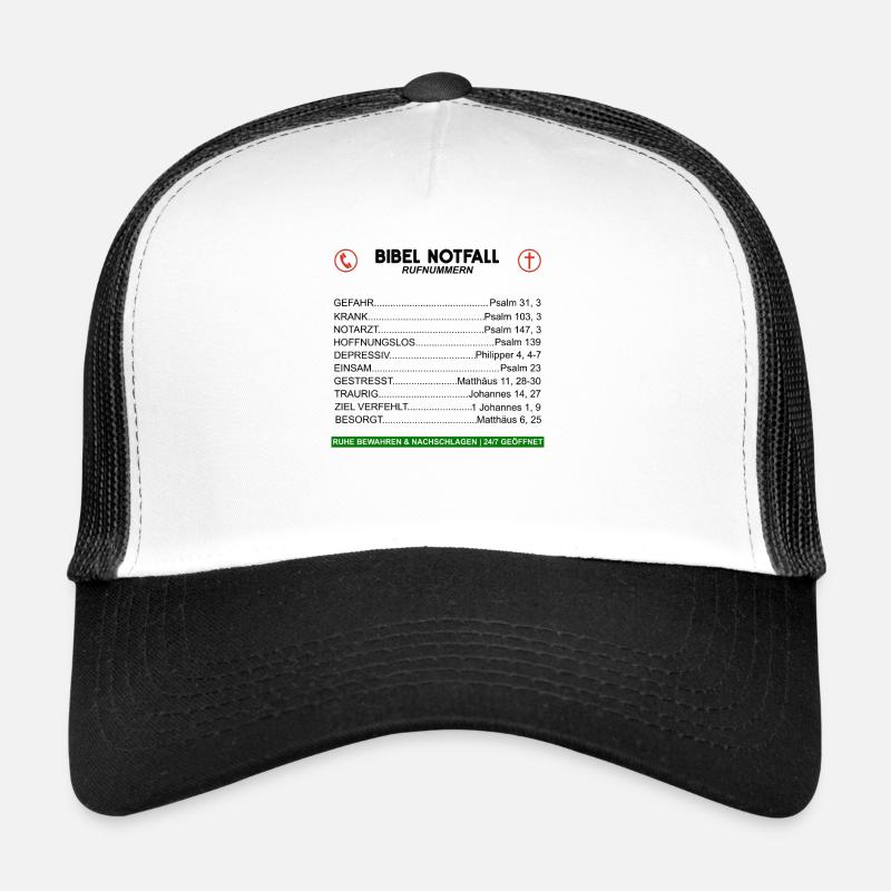 Notfall Bibelverse Glauben Kirche Gott Christliche Trucker Cap