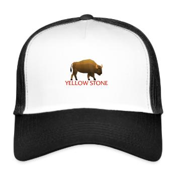 Yellowstone-Nationalpark, Yellowstone National - Trucker Cap - Weiß/Schwarz - Vorne