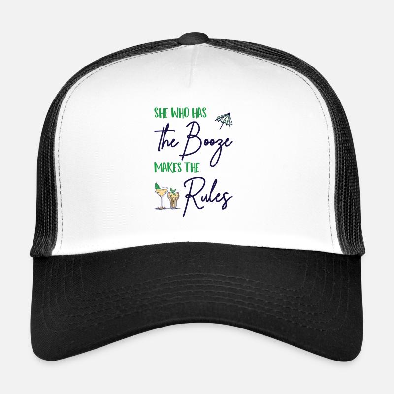 She Who Has The Booze Makes The Rules - Barkeeper Trucker Cap