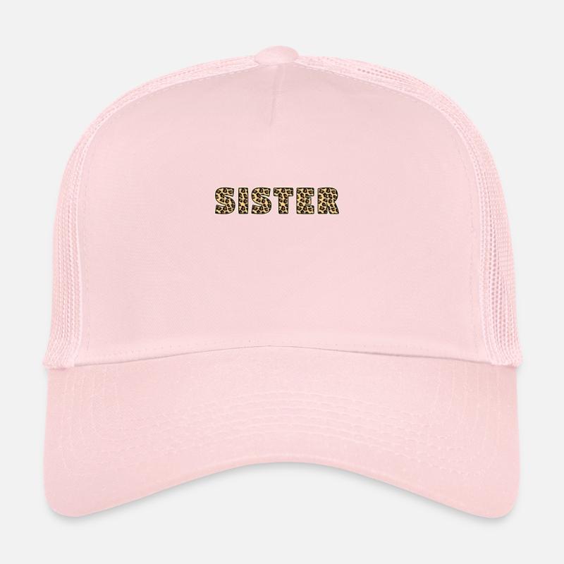 Schwester Leopard Muster Geschenk Trucker Cap