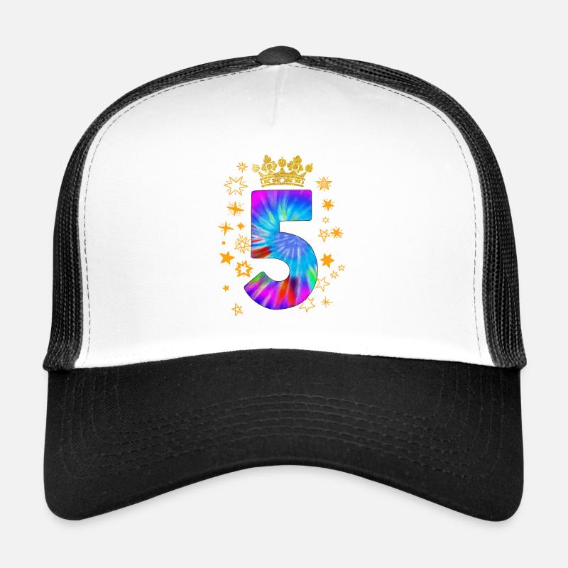 5. Geburtstag - Trucker Cap - Weiß/Schwarz