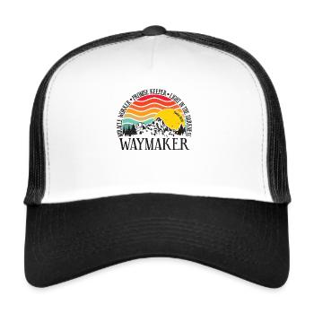 Waymaker & Christliche Kleidung - Trucker Cap - Weiß/Schwarz - Vorne