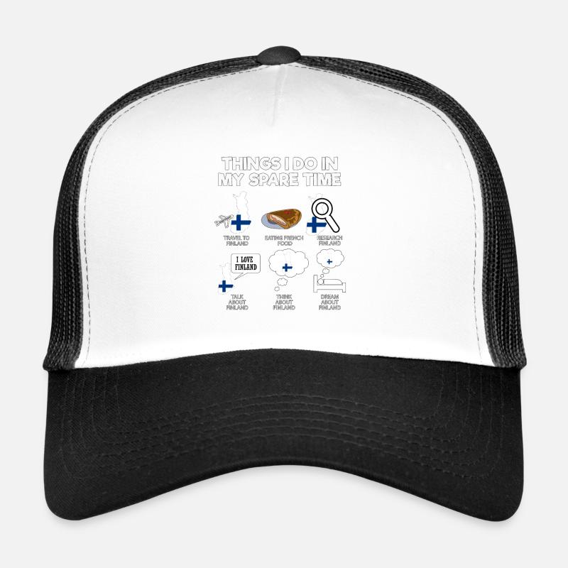 Finnland - Trucker Cap - Weiß/Schwarz